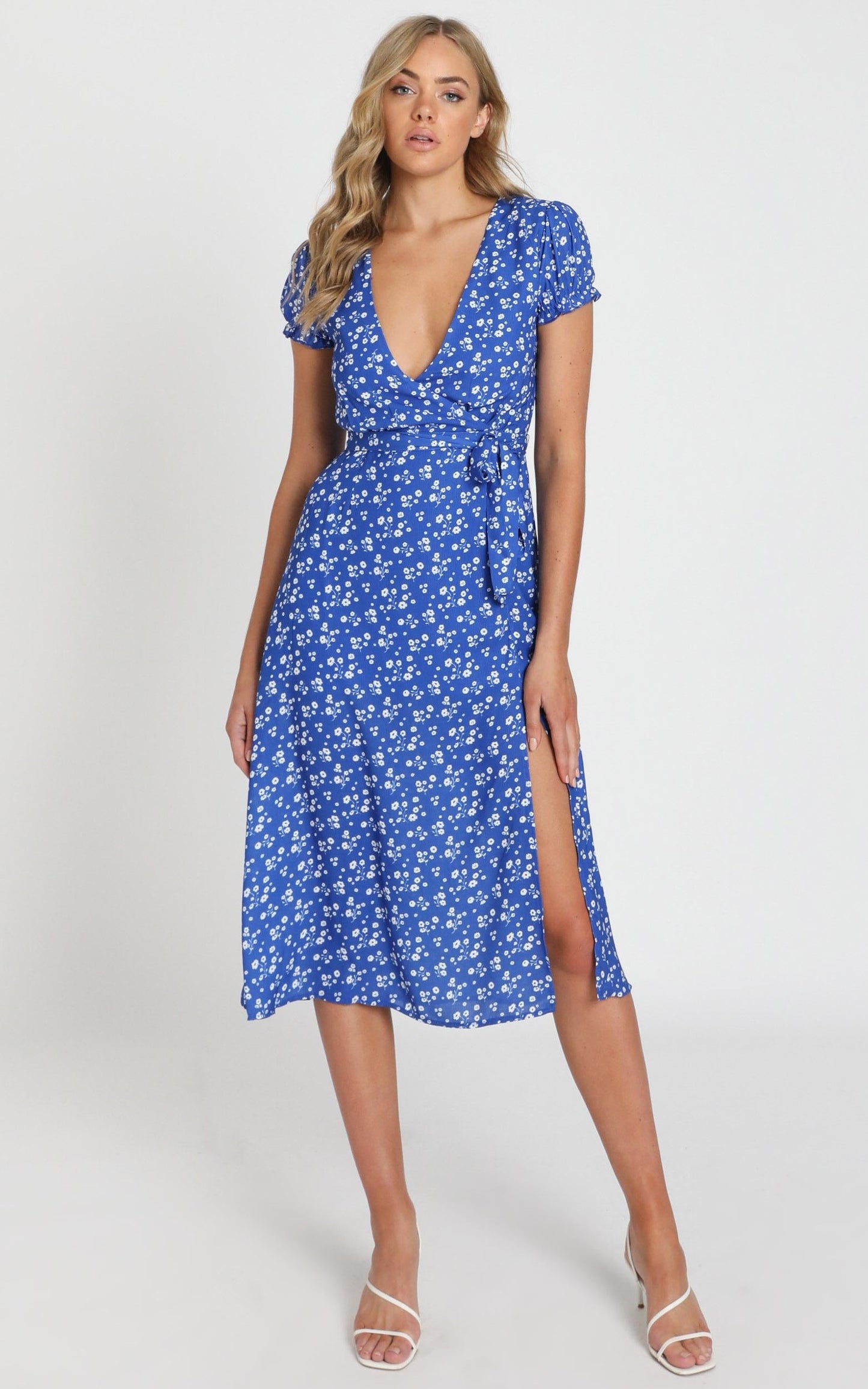 Sudden Life Dress in Cobalt Floral