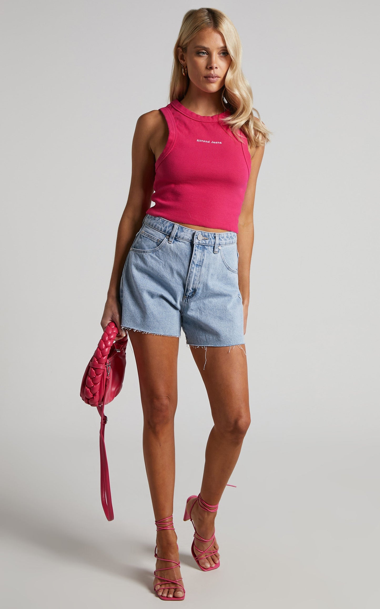 Abrand - A Heather Singlet in Super Pink