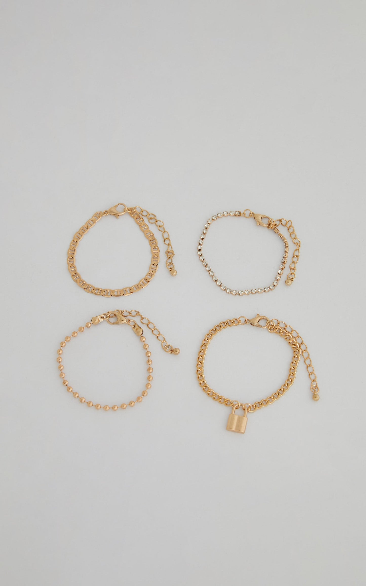 Zarya Diamante Bracelet Set - Pack of 4 in Gold