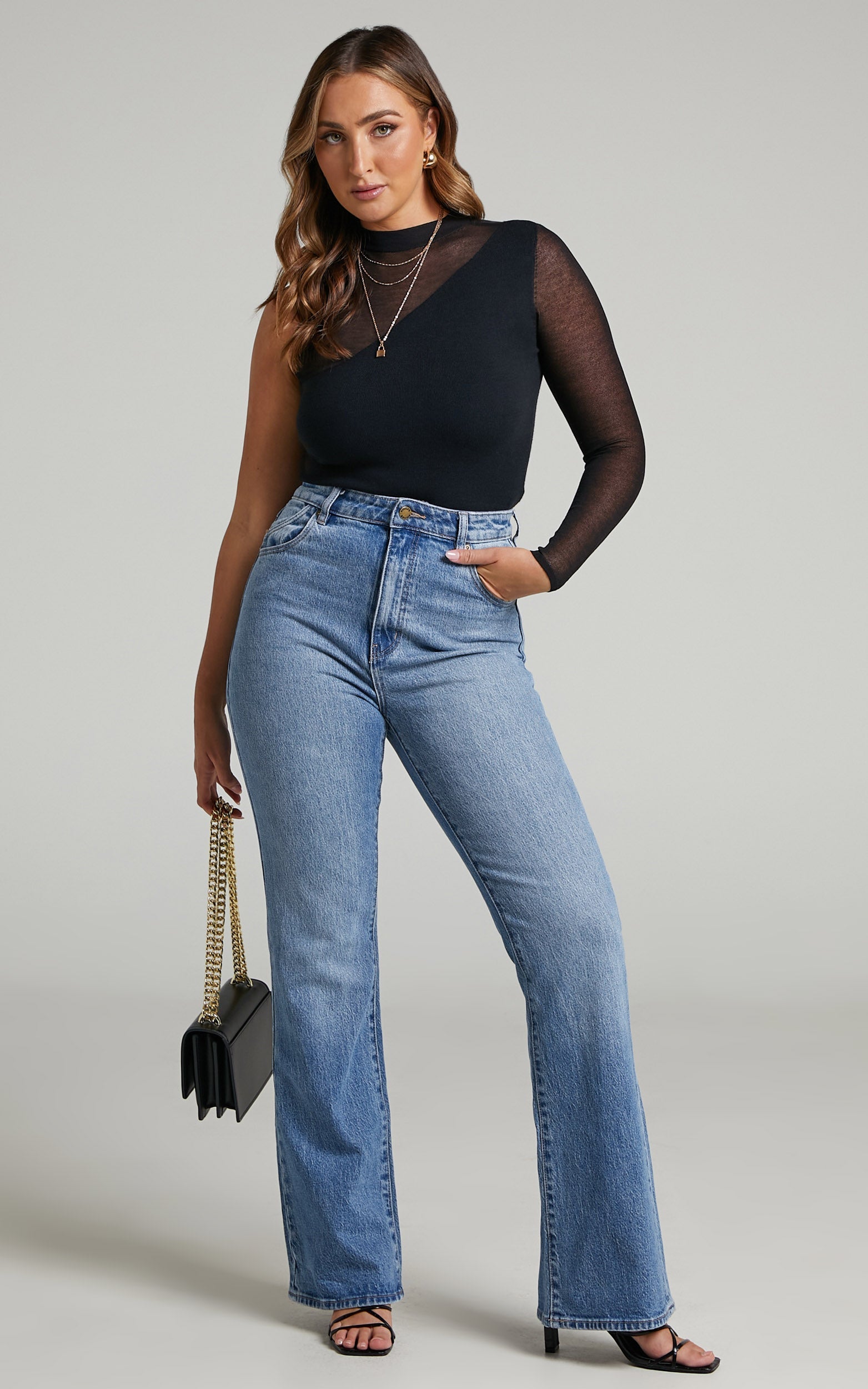 4th & Reckless - JANETTE KNIT BODYSUIT in Black