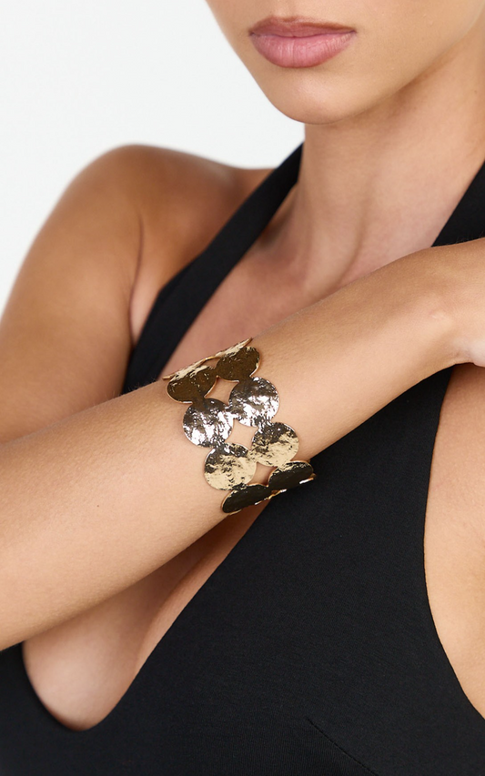 Blythe Bracelet - Wide Cuff Bracelet in Gold