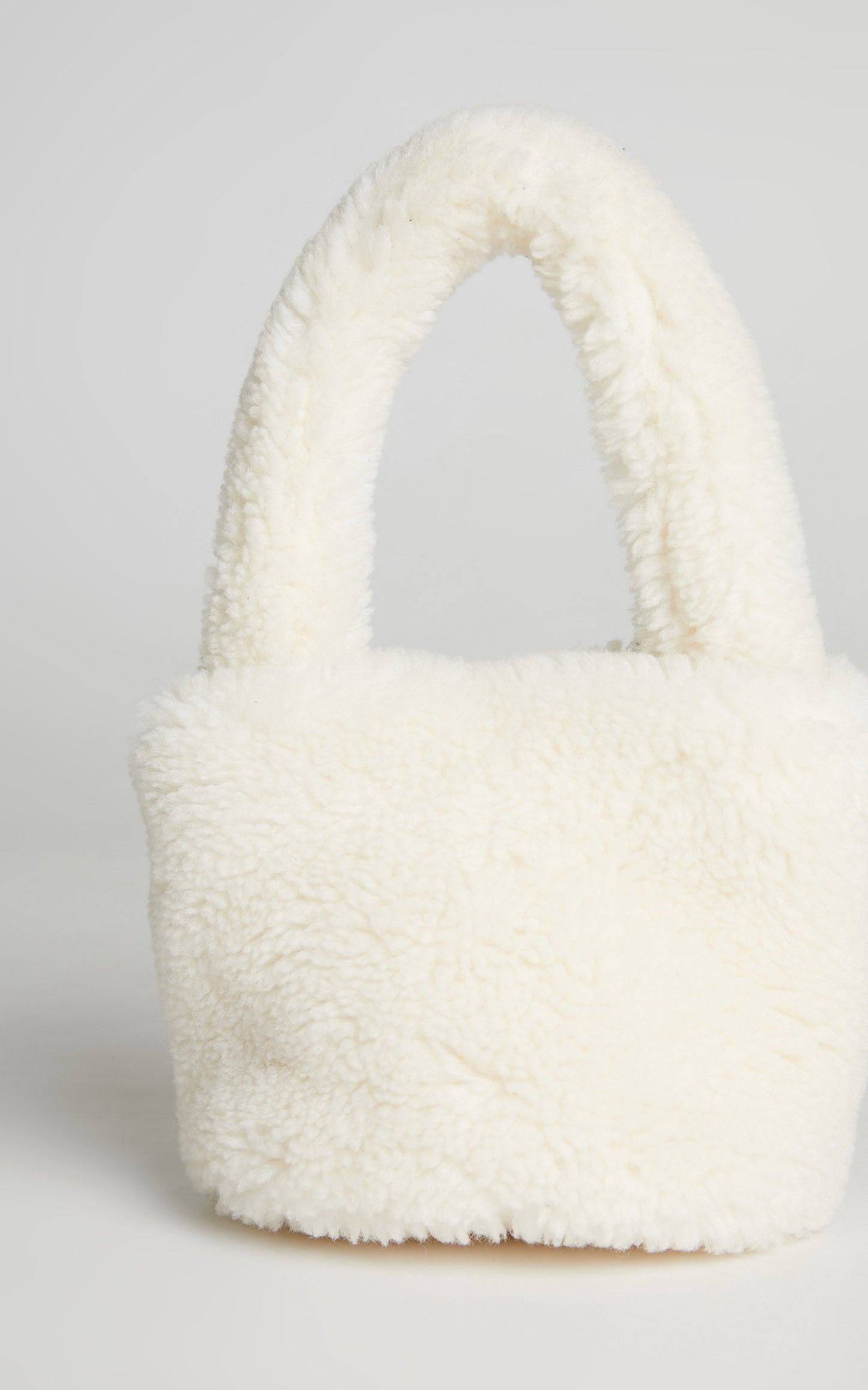 Gembel Faux Fur Bag in Cream