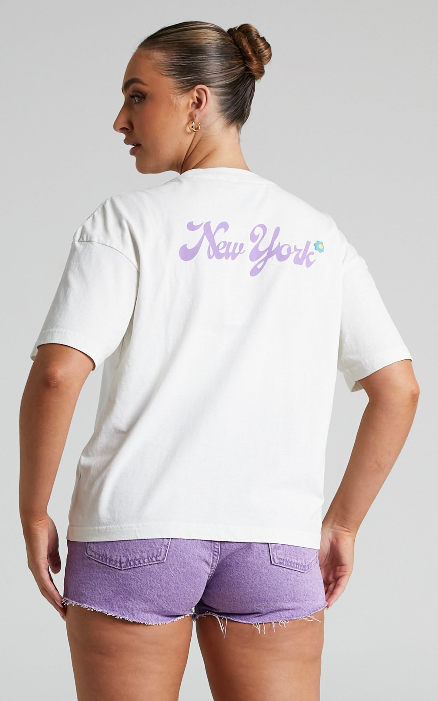 Majestic - Yankees Bespoke Boxy Tee in Vintage White