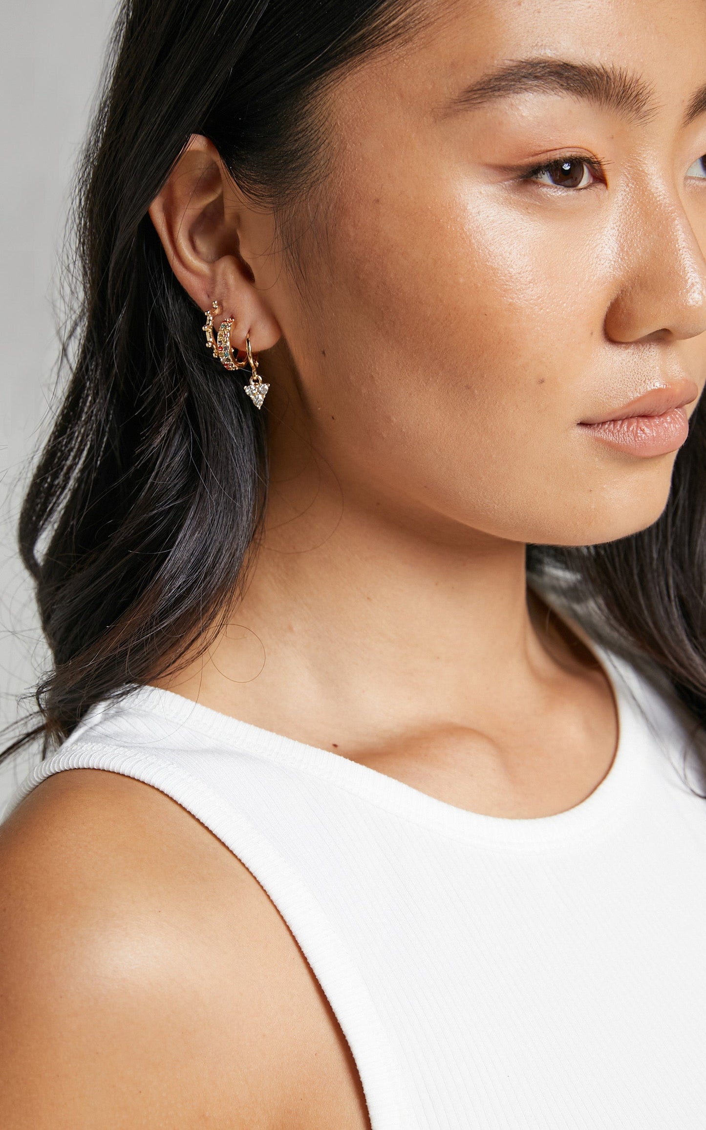Naomee Earrings Pack of 5 in Gold and Multi