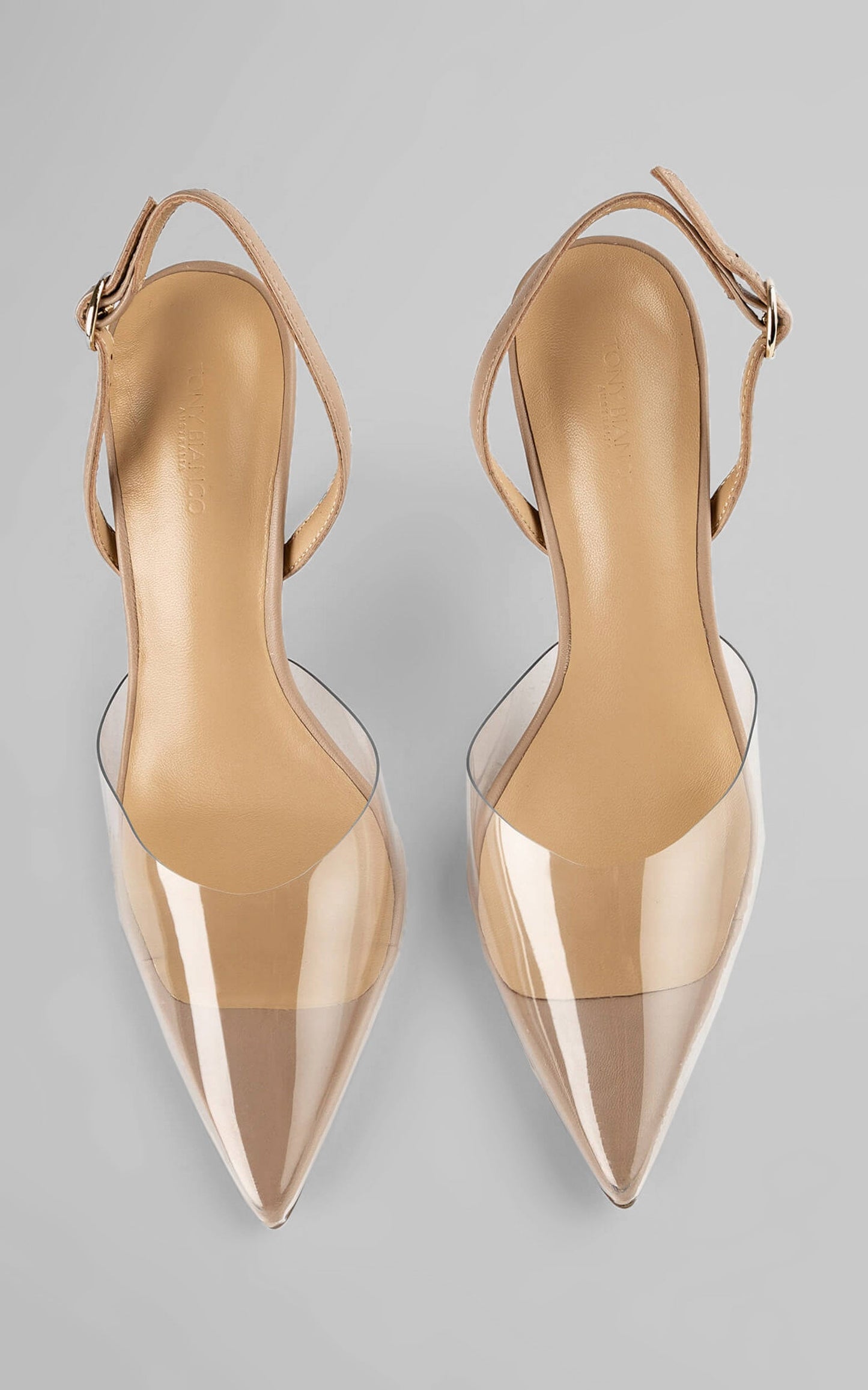 Tony Bianco - Lazer Heels in Clear Vinylite/Skin Nappa
