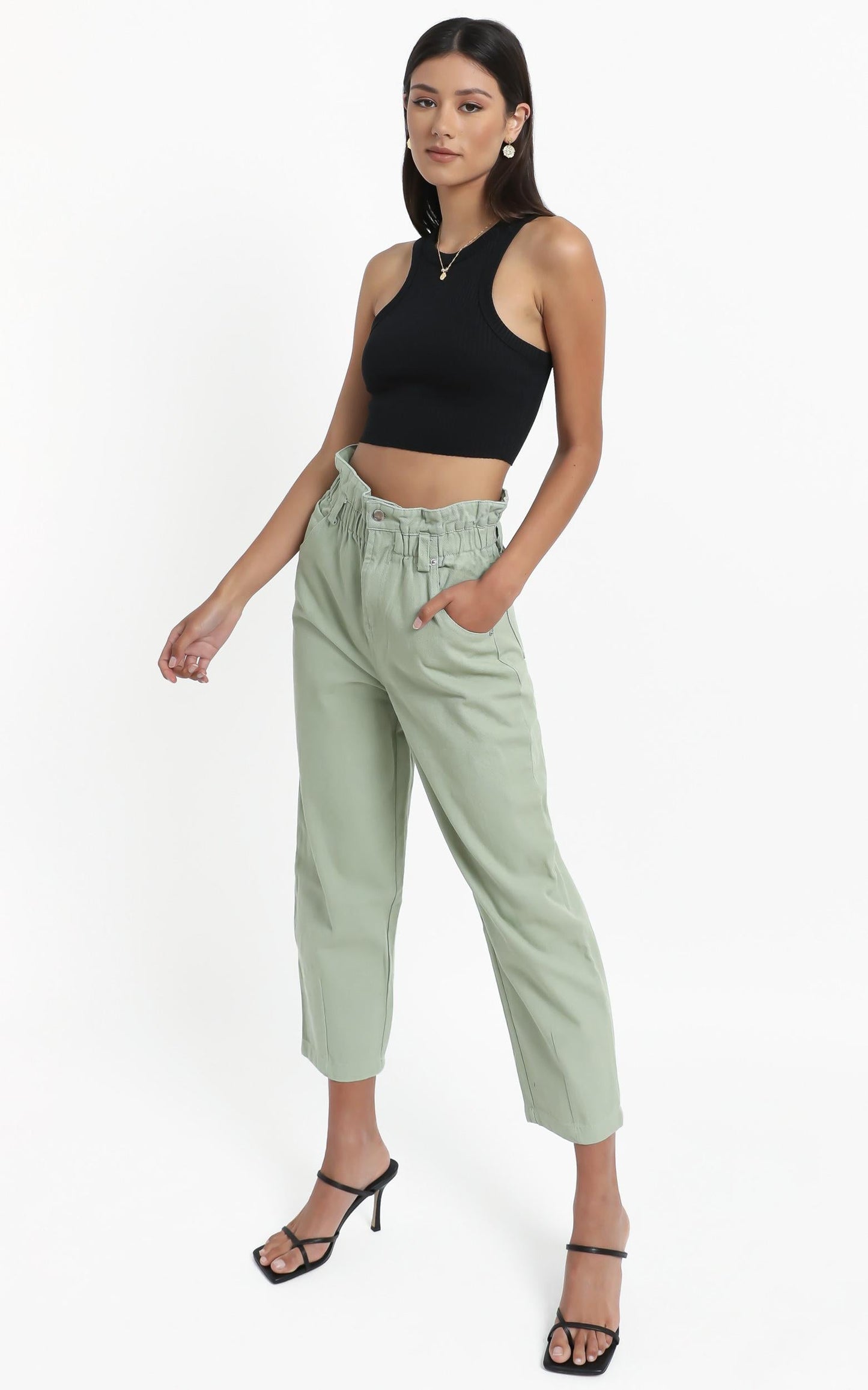 Maygan Jeans in Sage