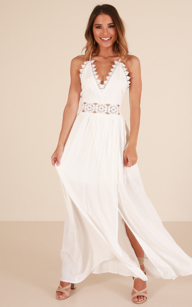 Young Melody Maxi Dress In White