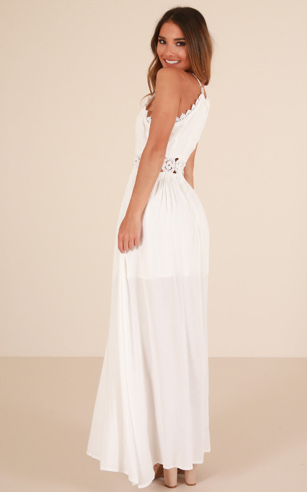 Young Melody Maxi Dress In White