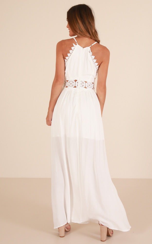 Young Melody Maxi Dress In White