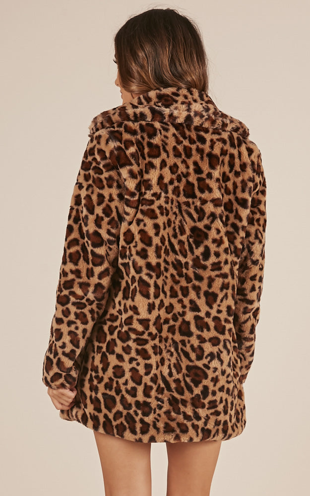Thats The Trouble Coat In Leopard Print