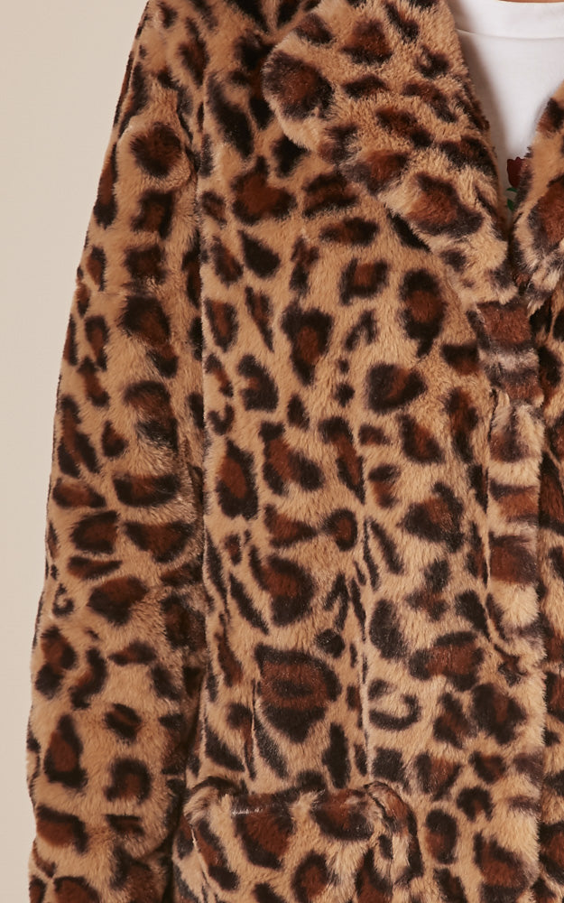 Thats The Trouble Coat In Leopard Print