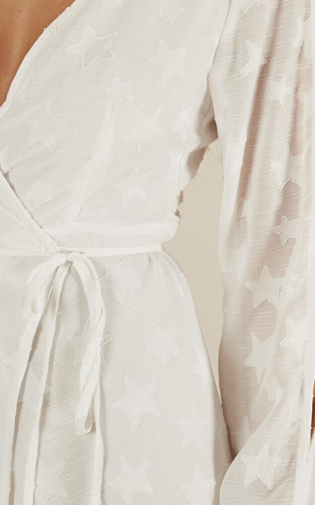 Stuck With Me Dress In White Star Print