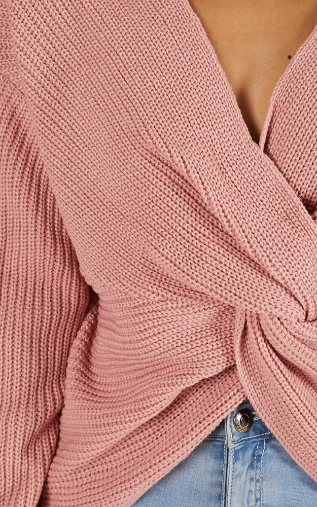 No Place Else Knit Sweater In Pink