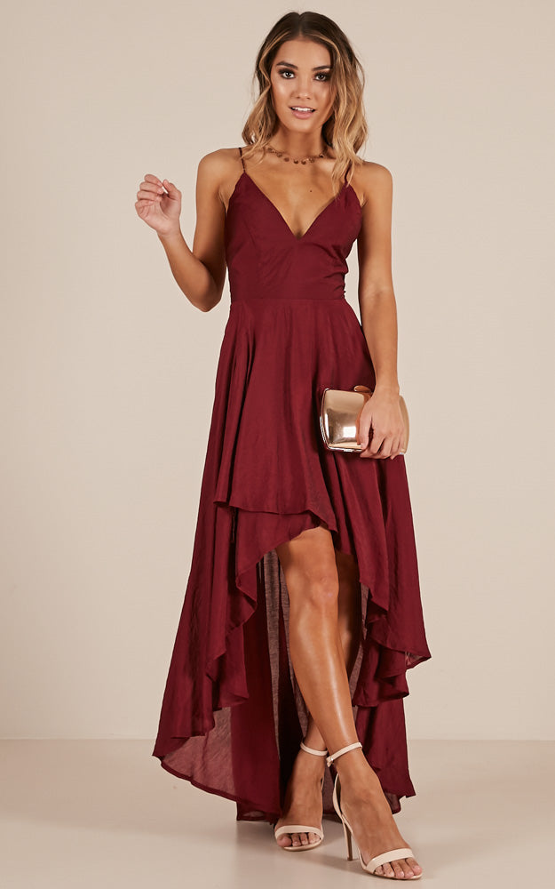 Make You Smile Dress In Wine