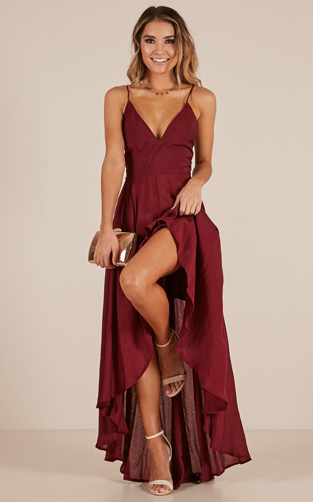 Make You Smile Dress In Wine