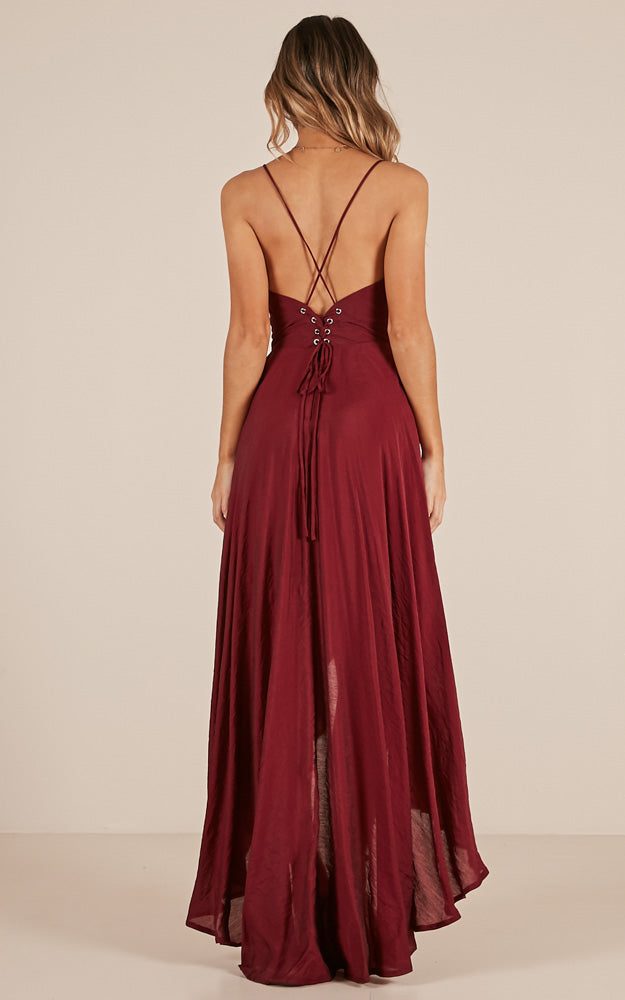 Make You Smile Dress In Wine