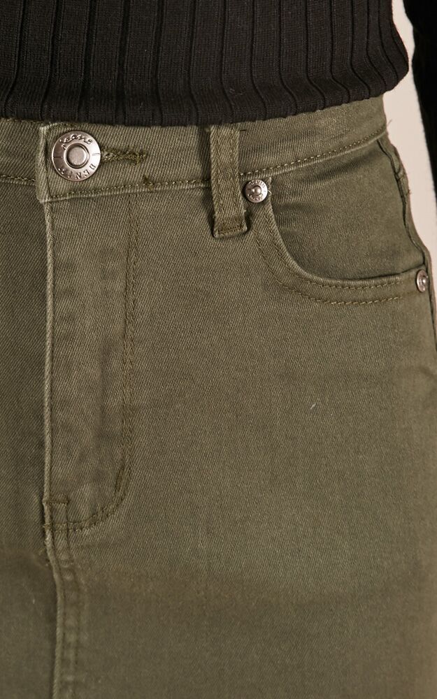 Outside Today Denim Skirt In Khaki