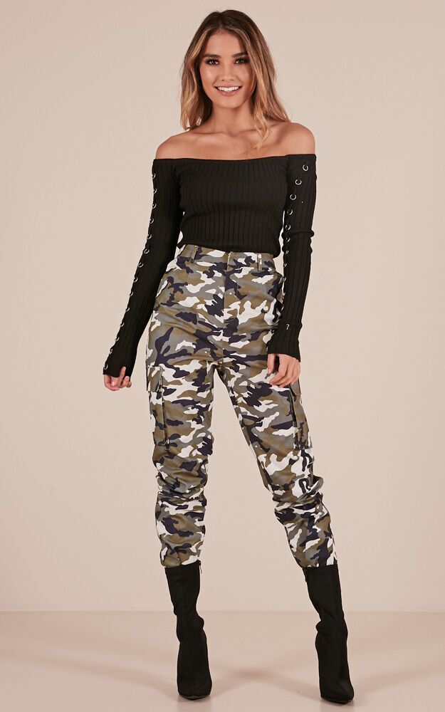 Place To Be Pants In Camo Print