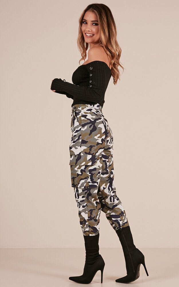 Place To Be Pants In Camo Print