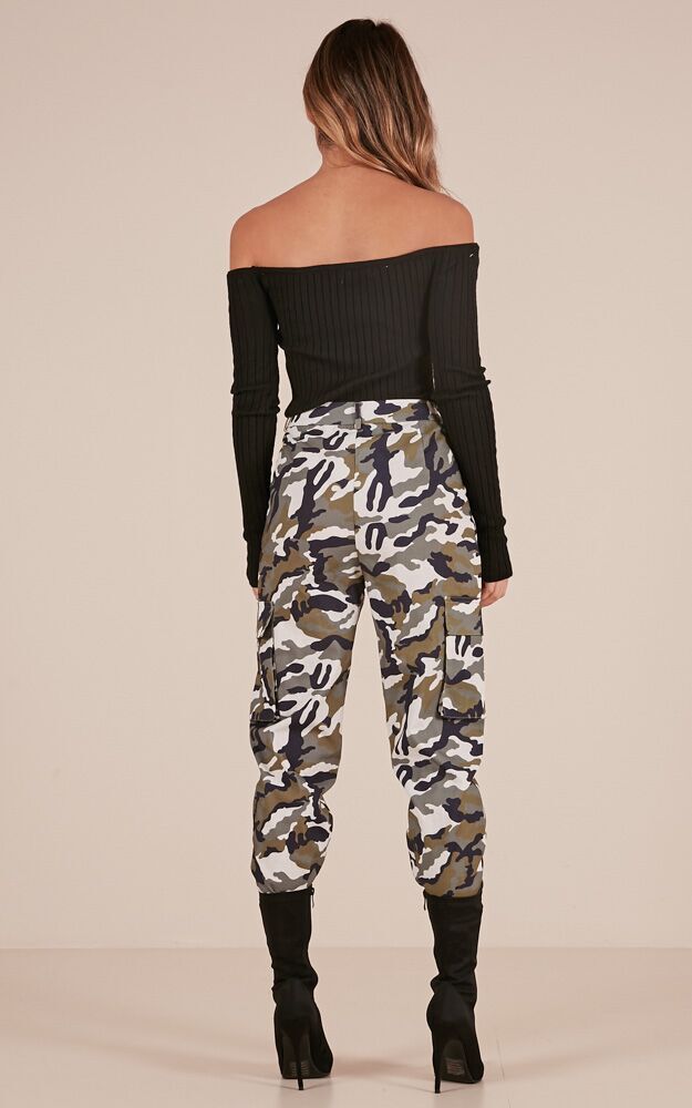 Place To Be Pants In Camo Print