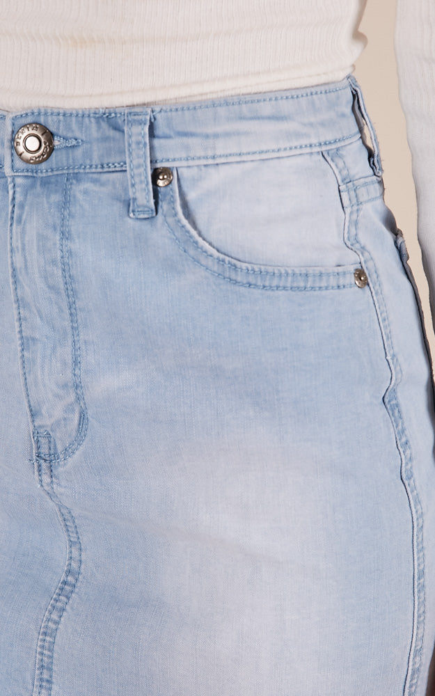 Outside Today Denim Skirt In Light Blue
