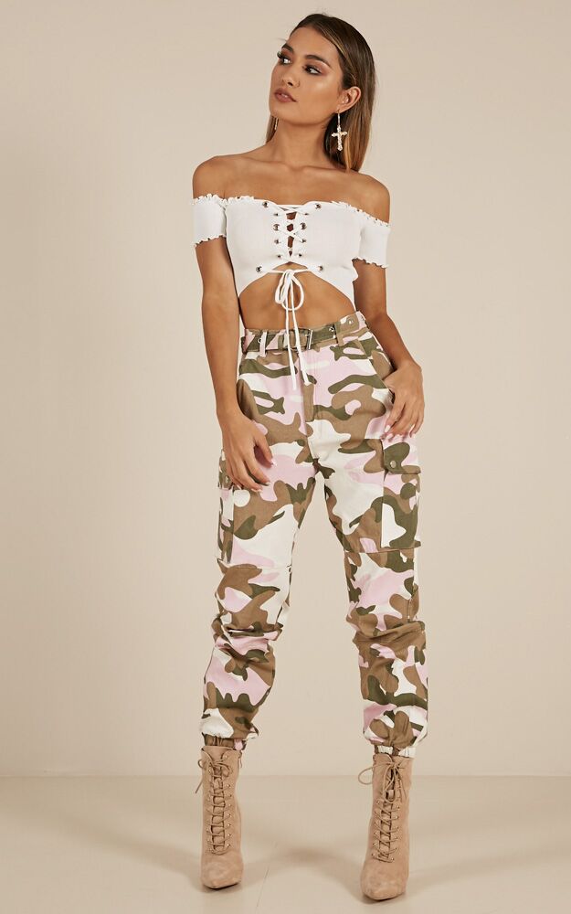 Commando Pants In Pink Camo