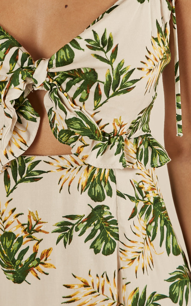 Luau Dress In White Print
