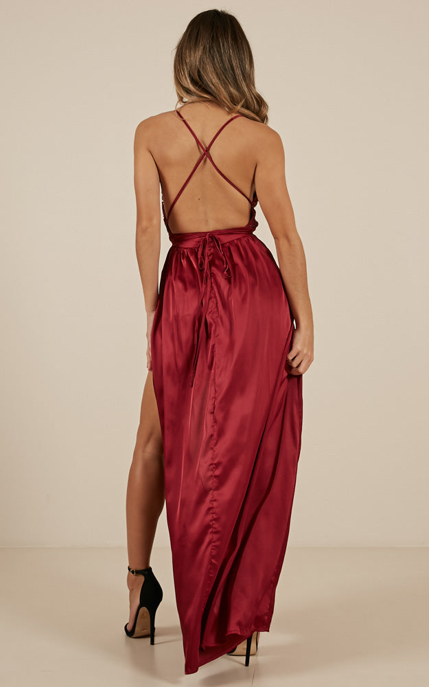 Carmen Maxi Dress In Wine