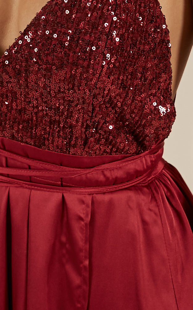 Carmen Maxi Dress In Wine