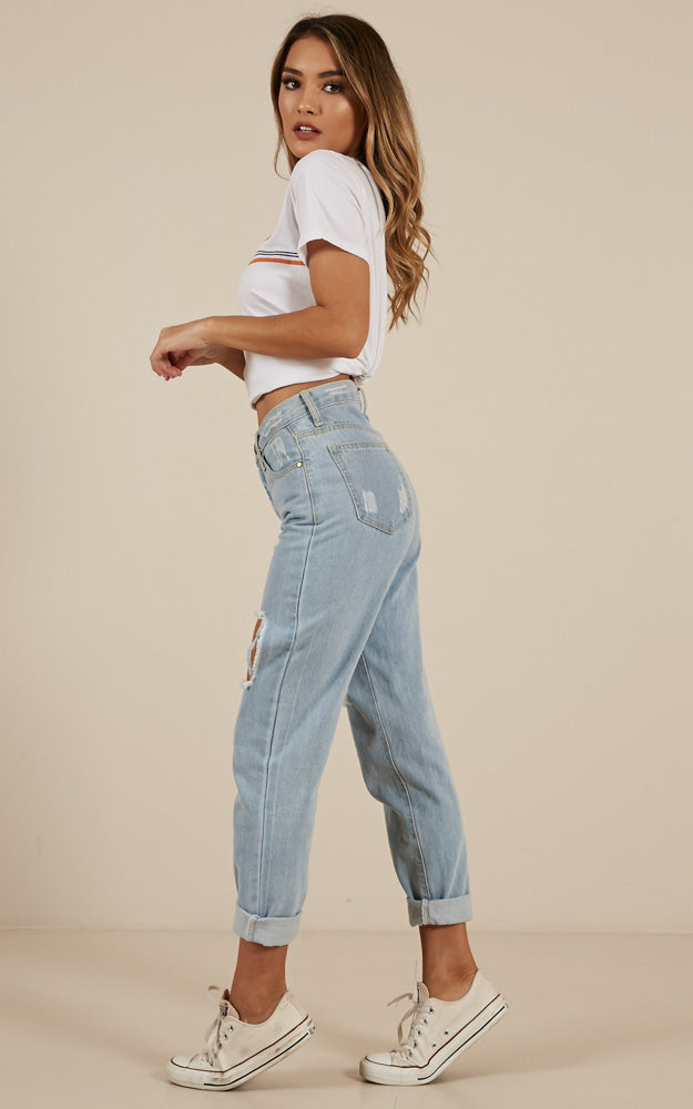 Daria Mum Jeans In Light Wash