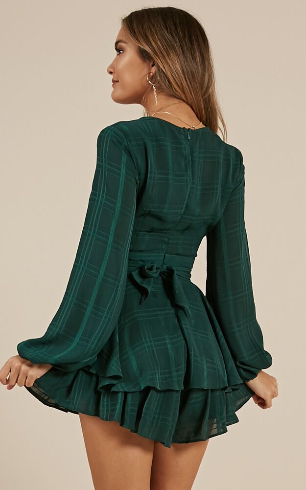 On Rotation Playsuit In Green