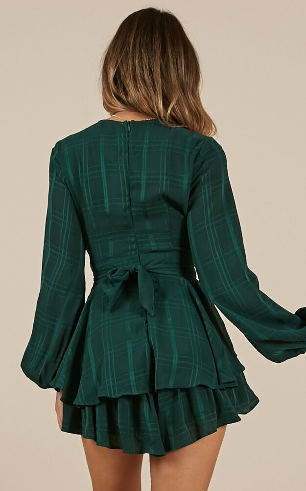 On Rotation Playsuit In Green