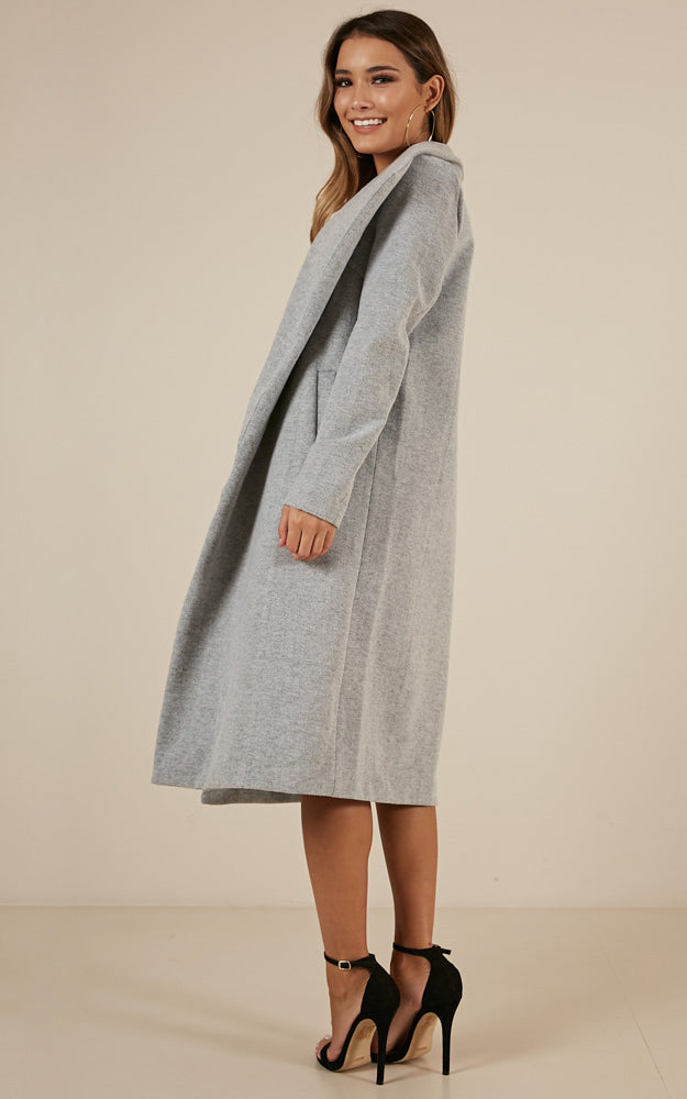 New Yorks Calling Coat In Grey