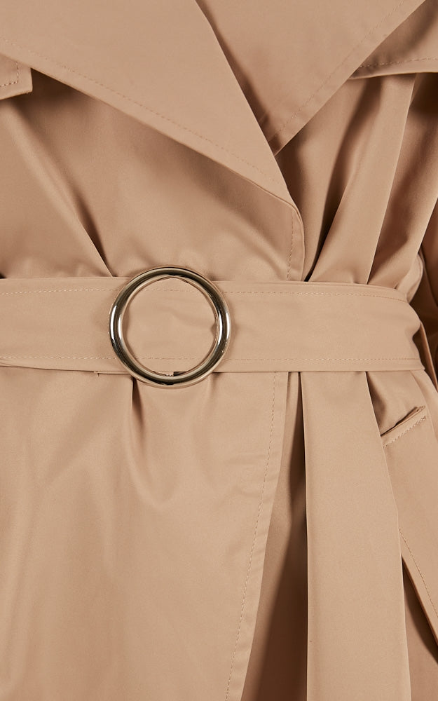 Far From Here Trench Coat In Beige