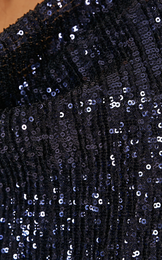 Only Tonight Dress In Navy Sequin