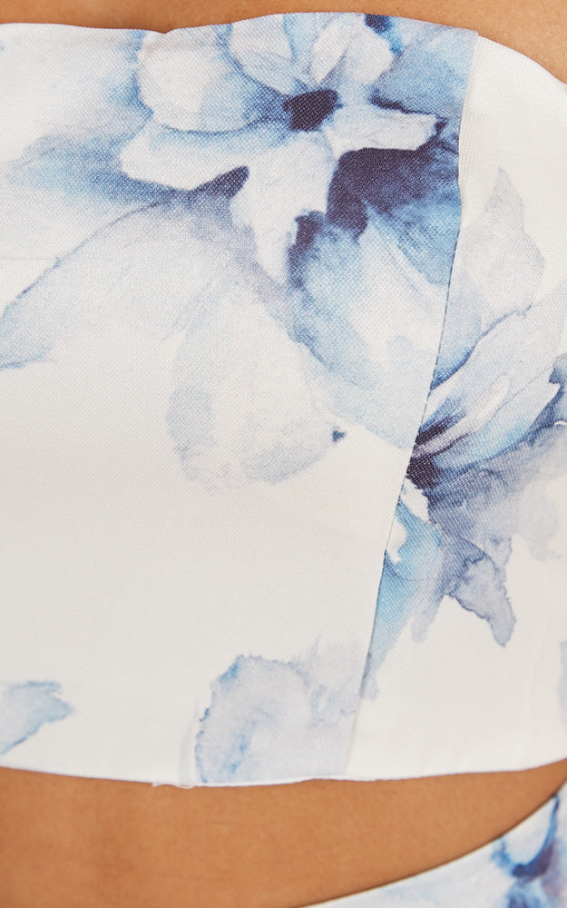 Shades Of Grey Two Piece Set In Blue Floral