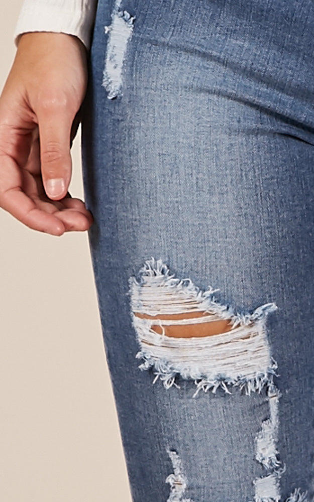 Charlotte Skinny Jeans In Mid Wash Denim