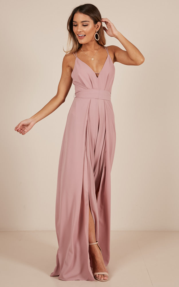 The Way I Am Jumpsuit In Blush