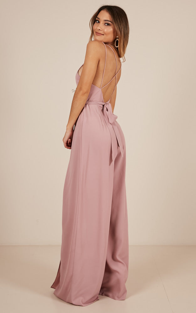The Way I Am Jumpsuit In Blush