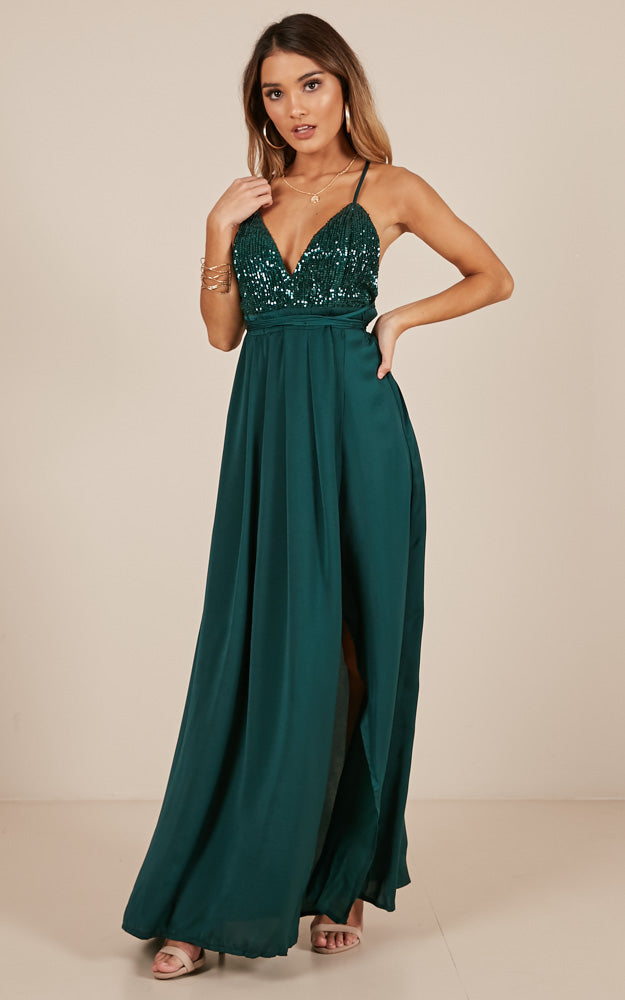 Carmen Maxi Dress In Green