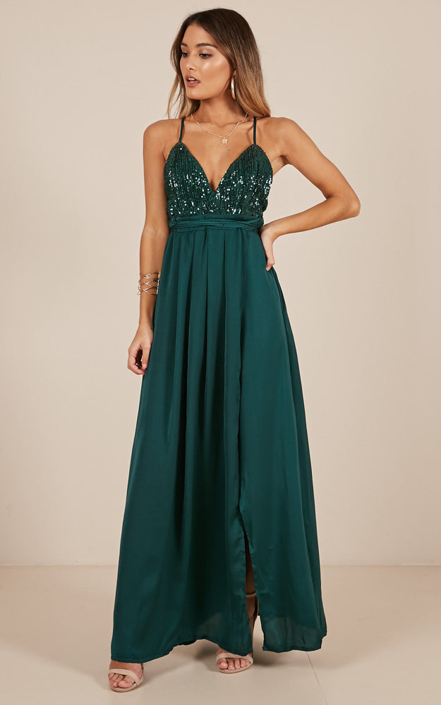 Carmen Maxi Dress In Green
