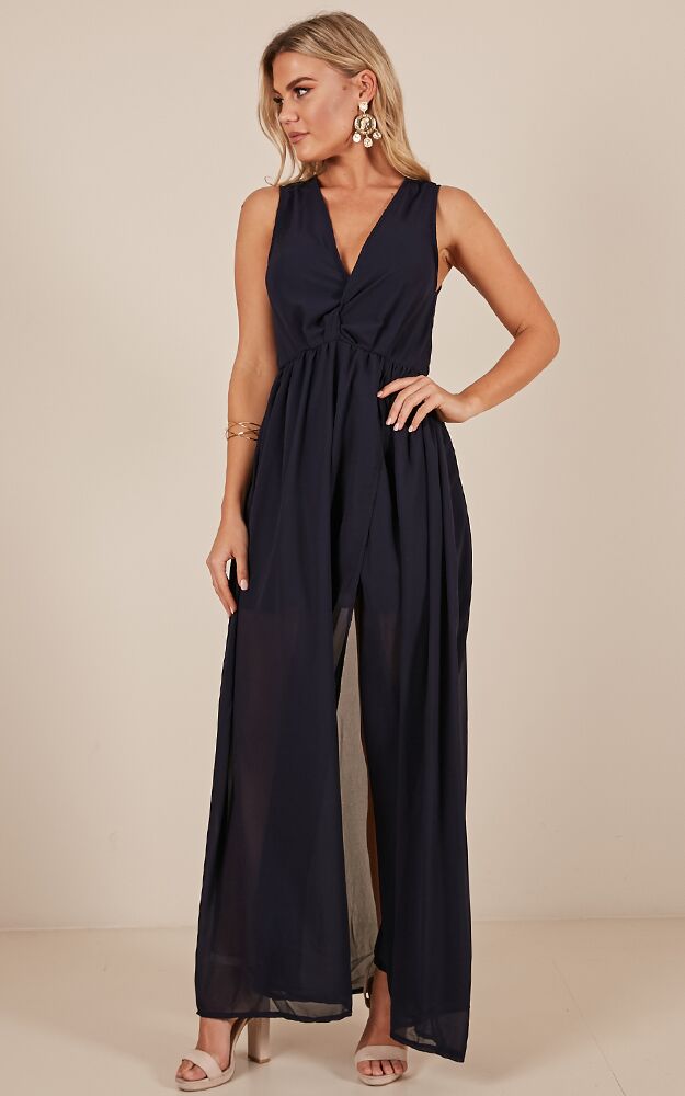 Melt Your Heart Maxi Dress In Navy