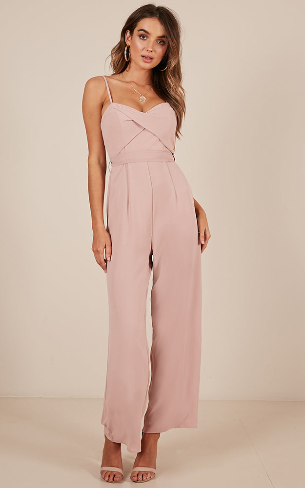 Through The Clouds Jumpsuit In Blush