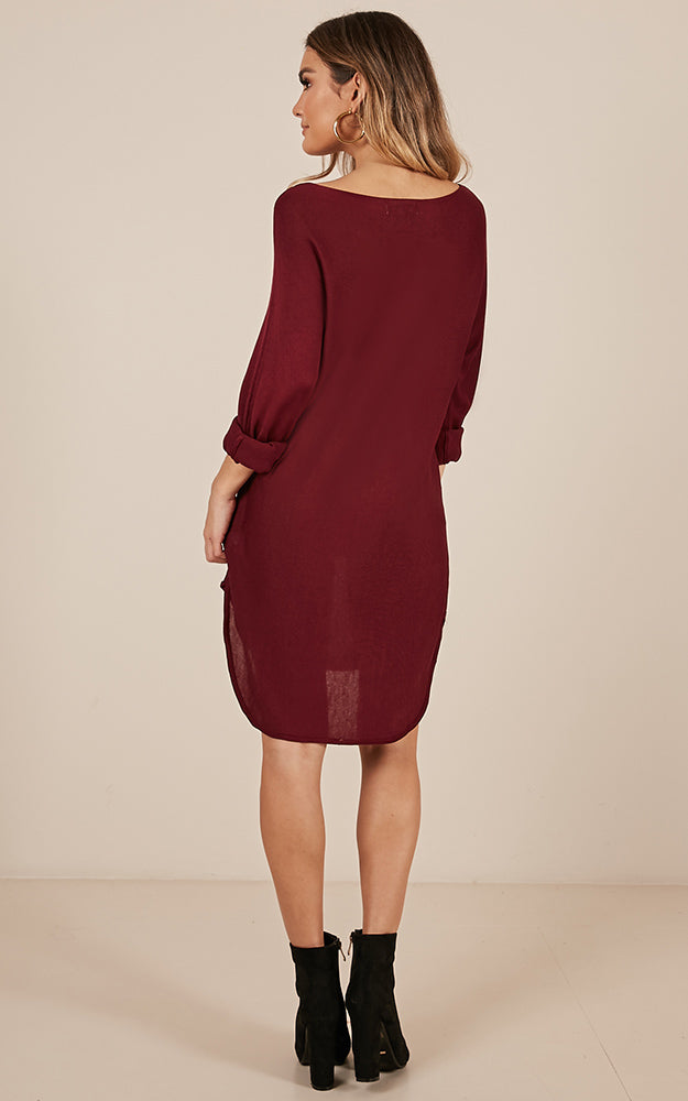 Lazy Girl Top In Wine