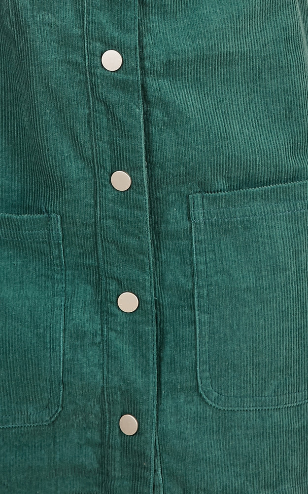 Gap Year Overall Dress In Green Cord