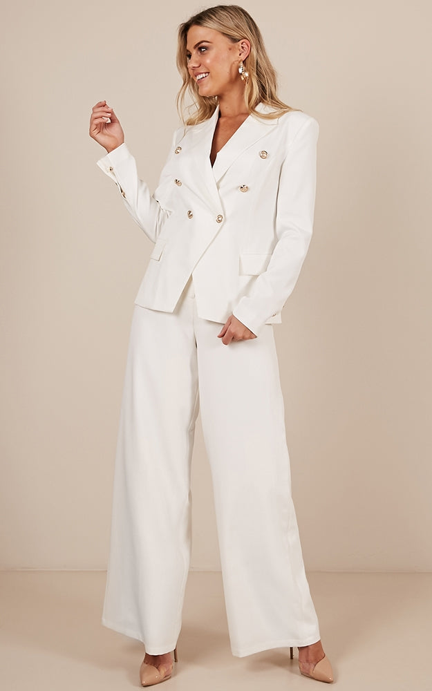 Not Just A Pretty Face Pants In White