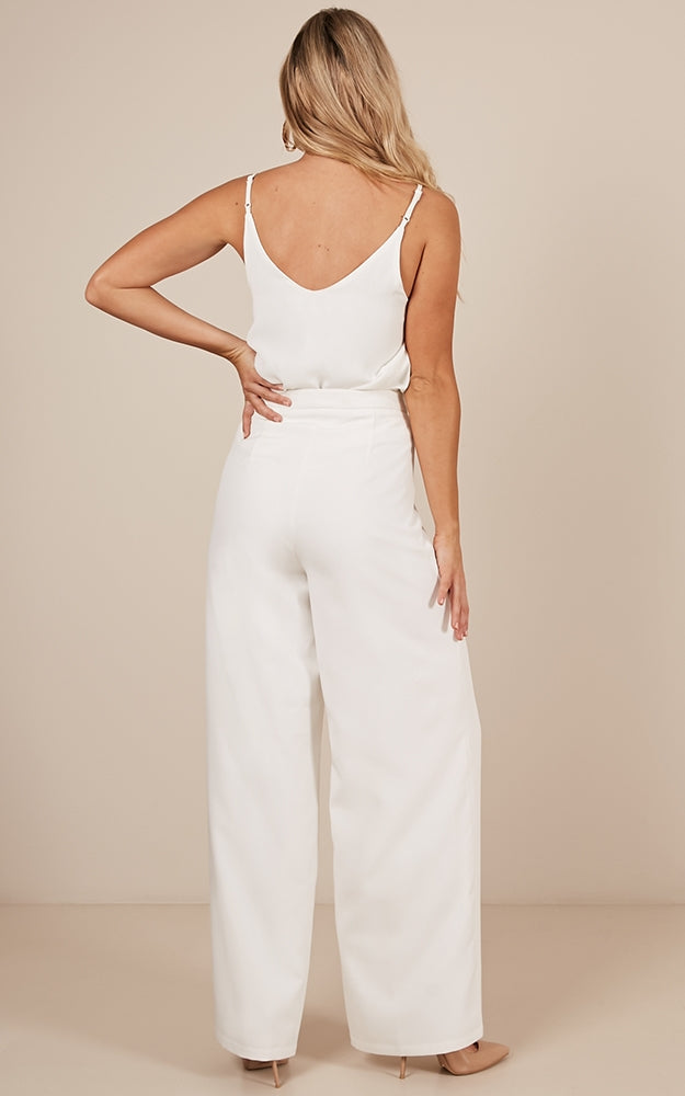 Not Just A Pretty Face Pants In White