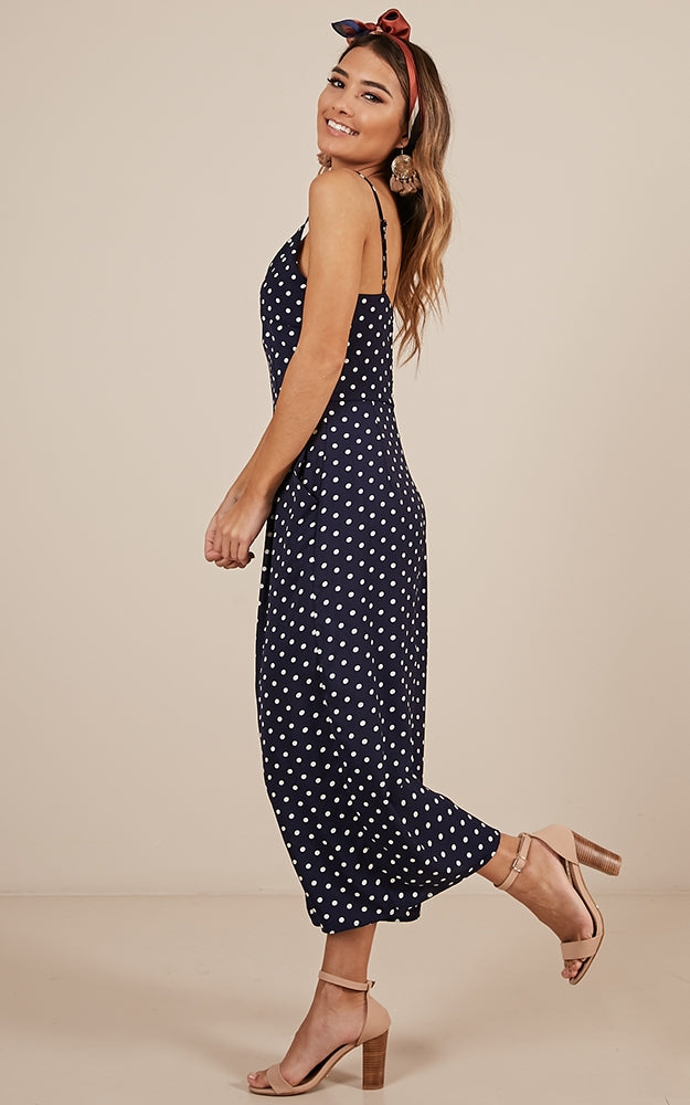 Dreamy Days Jumpsuit In Navy Spot