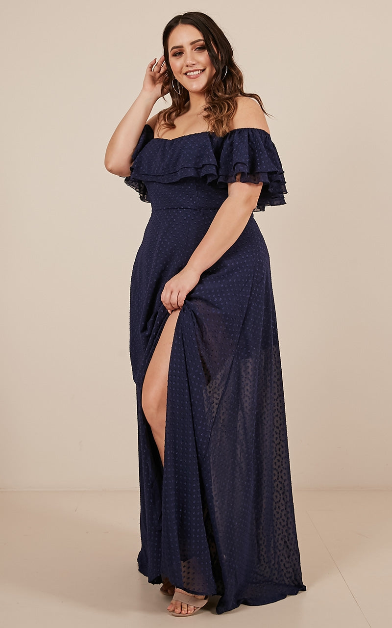Midnight Lover Maxi Dress In Navy