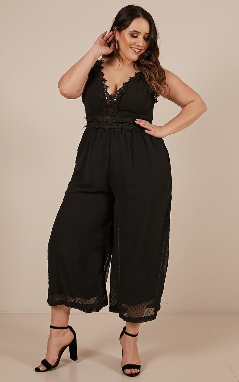 We Could Be Friends Jumpsuit In Black